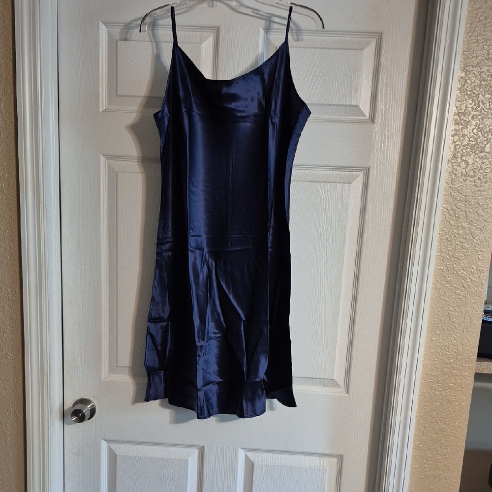 Sleek Midnight Blue Chemise
